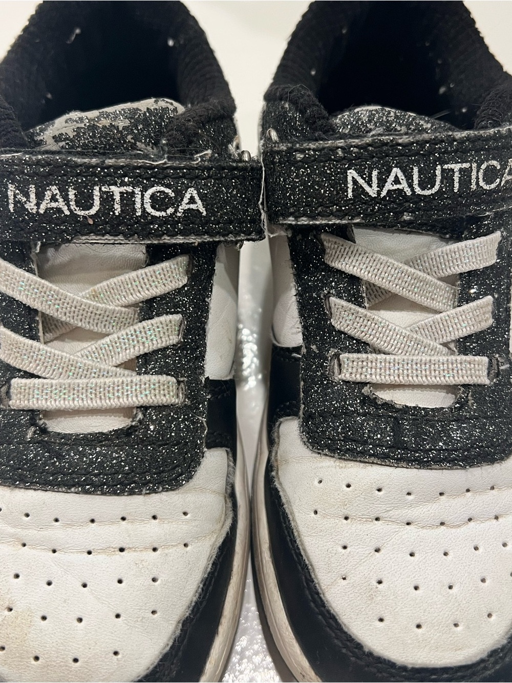 Nautica Kids Black & White Velcro High-Top Sneakers - Picture 3 of 3